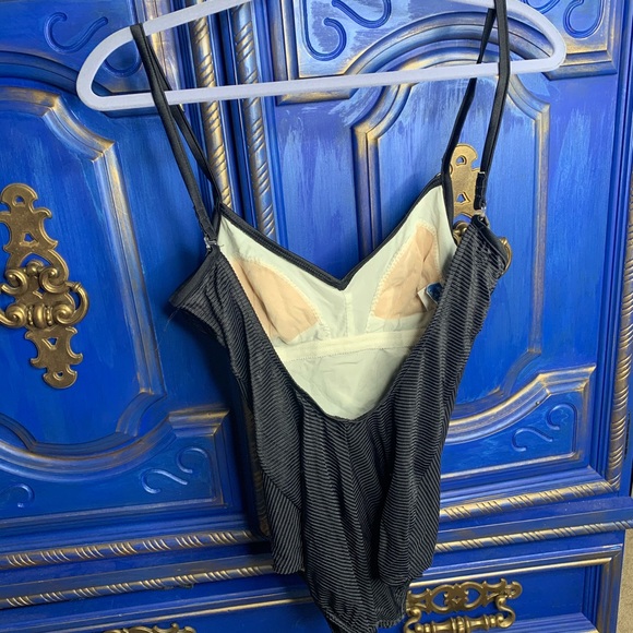 VTG Maxine of Hollywood Swimsuit One Black Sz 14 - Picture 3 of 4